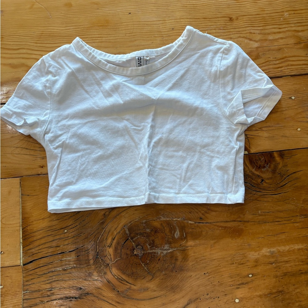 Divided White Crop Top